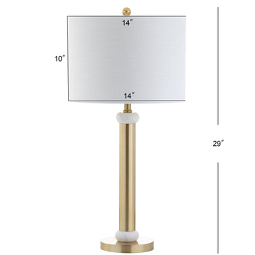 Gregory 27" Metal/Marble LED Table Lamp - JONATHAN Y
